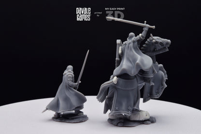 High Human King Reboot - Foot and Mounted - Davale Games - 3D Printed with high quality resin for LOTR/D&D games