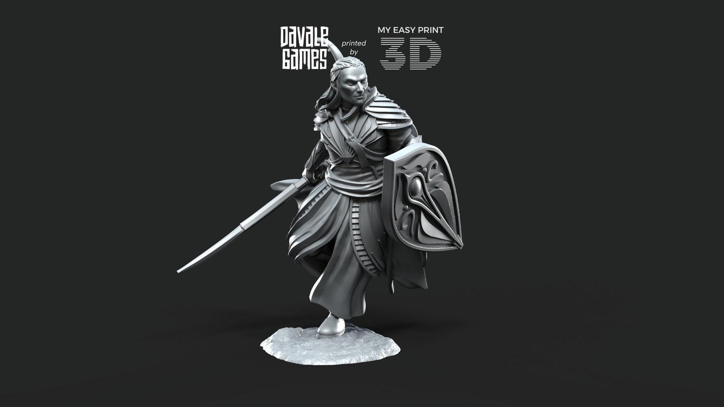 Captain of Galanthir with Bow - Foot - Davale Games - 3D Printed with high quality resin for LOTR/D&D games