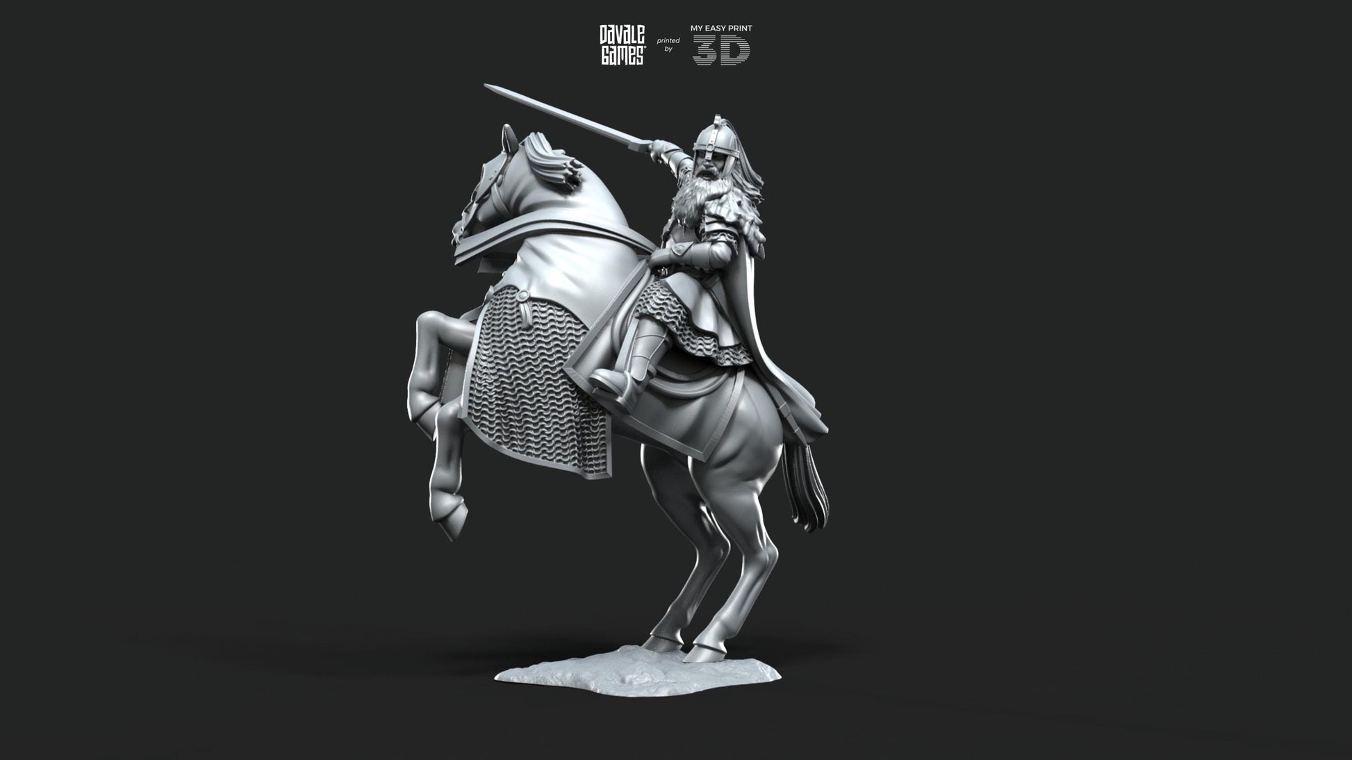 West Humans Hammer Lord - Foot and Mounted - Davale Games - 3D Printed with high quality resin for LOTR/D&D games