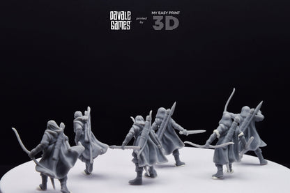Human North Riders on Foot - Davale Games - 3D Printed with high quality resin for LOTR/D&D games