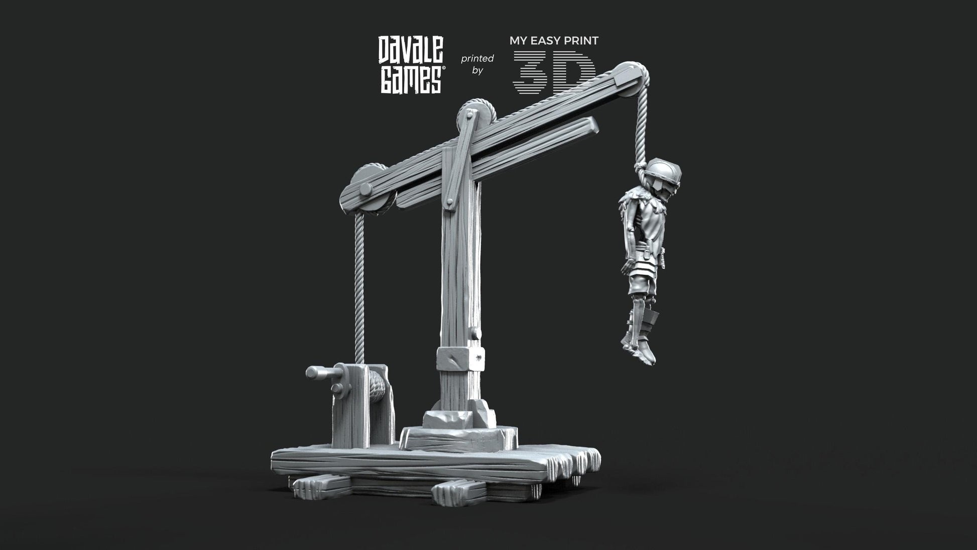 Gallows - Goblins of the cave - Scenery/Terrain - Davale Games - 3D Printed with high quality resin for LOTR/D&D games
