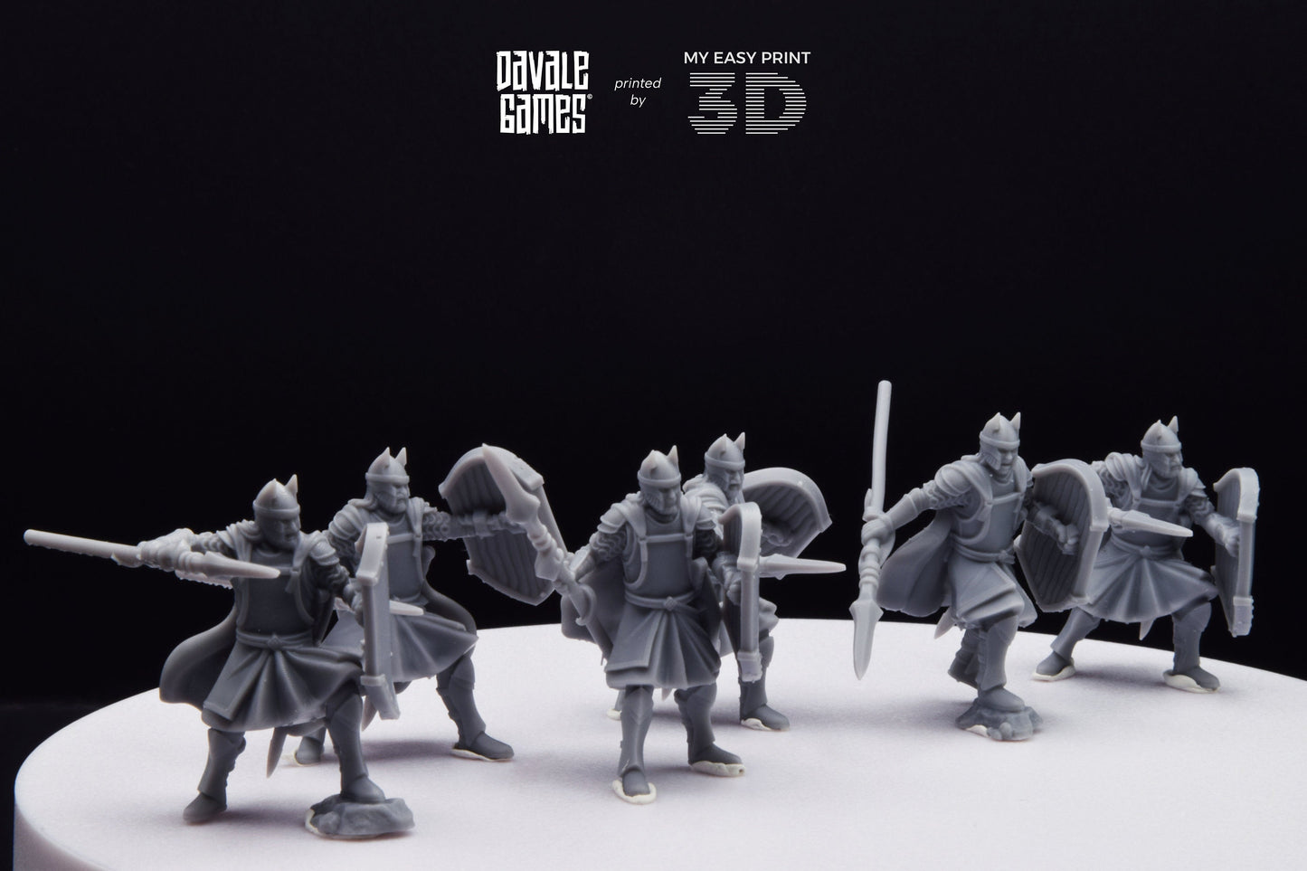 High Human with Spear - Davale Games - 3D Printed with high quality resin for LOTR/D&D games