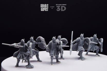 High Human with Spear - Davale Games - 3D Printed with high quality resin for LOTR/D&D games