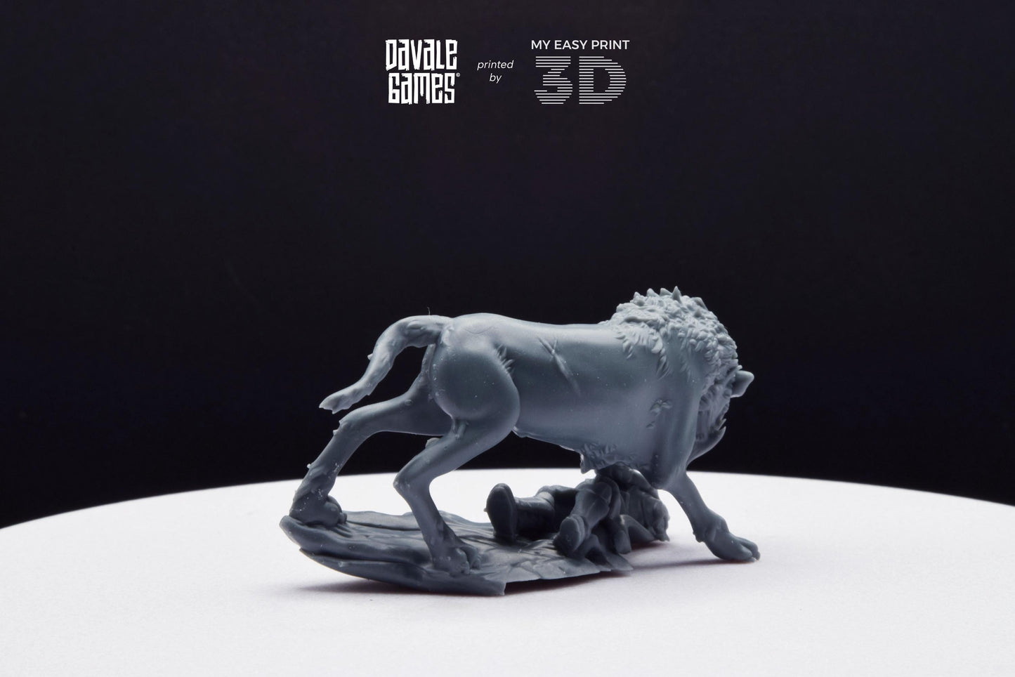 Warg Chieftain - Davale Games - 3D Printed with high quality resin for LOTR/D&D games