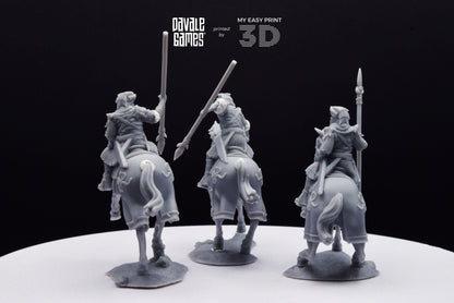 Snake Rider on Horse - Mounted - Davale Games - 3D Printed with high quality resin for LOTR/D&D games
