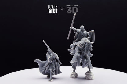 Bloody Elf King - Foot and Mounted - Davale Games - 3D Printed with high quality resin for LOTR/D&D games