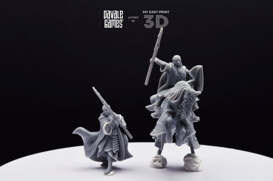 Bloody Elf King - Foot and Mounted - Davale Games - 3D Printed with high quality resin for LOTR/D&D games