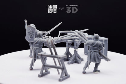 Grey Castle Rocket Launcher with Dotation - Davale Games - 3D Printed with high quality resin for LOTR/D&D games