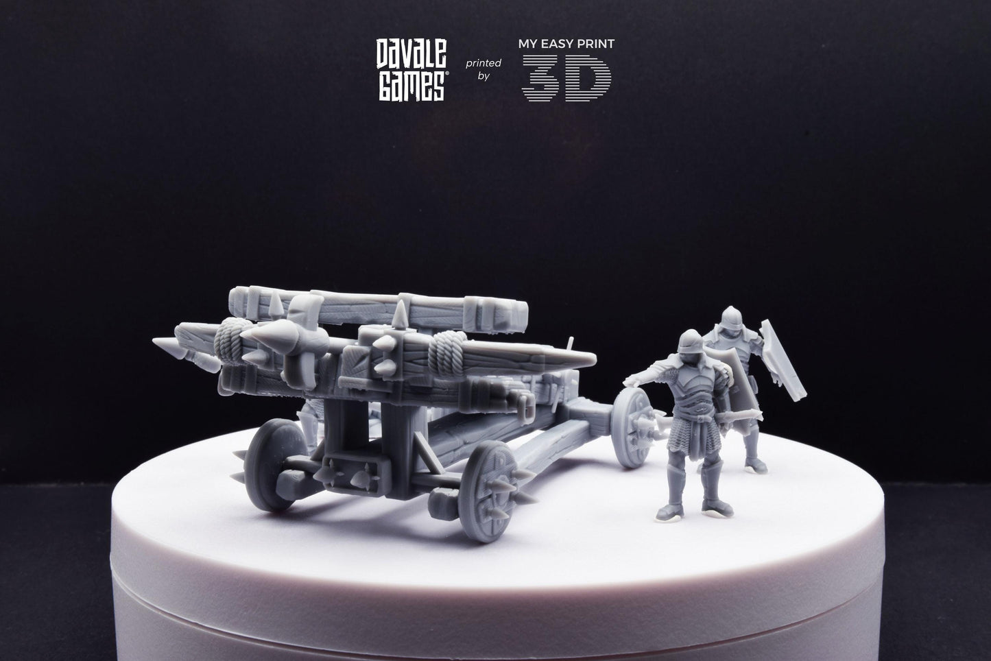 Balista with 3 Blood-Handed Orcs - Davale Games - 3D Printed with high quality resin for LOTR/D&D games