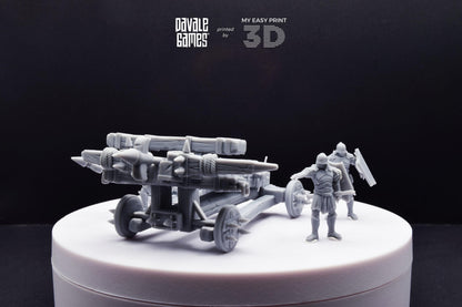 Balista with 3 Blood-Handed Orcs - Davale Games - 3D Printed with high quality resin for LOTR/D&D games