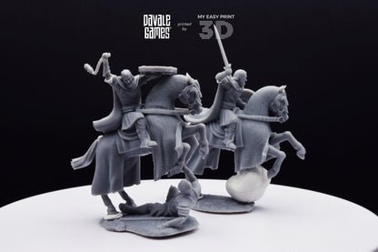 West Humans Hammer Sons Cavalry - Extra Poses - Mounted - Davale Games - 3D Printed with high quality resin for LOTR/D&D games