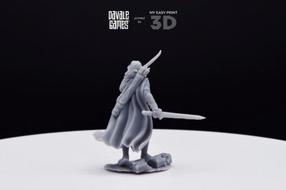 Madir, Captain of Rangers - Grey Castle - Davale Games - 3D Printed with high quality resin for LOTR/D&D games