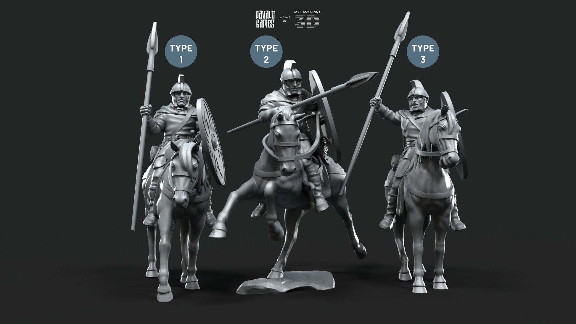 Roman Knights - Davale Games - Historical games - 3D Printed with high quality resin