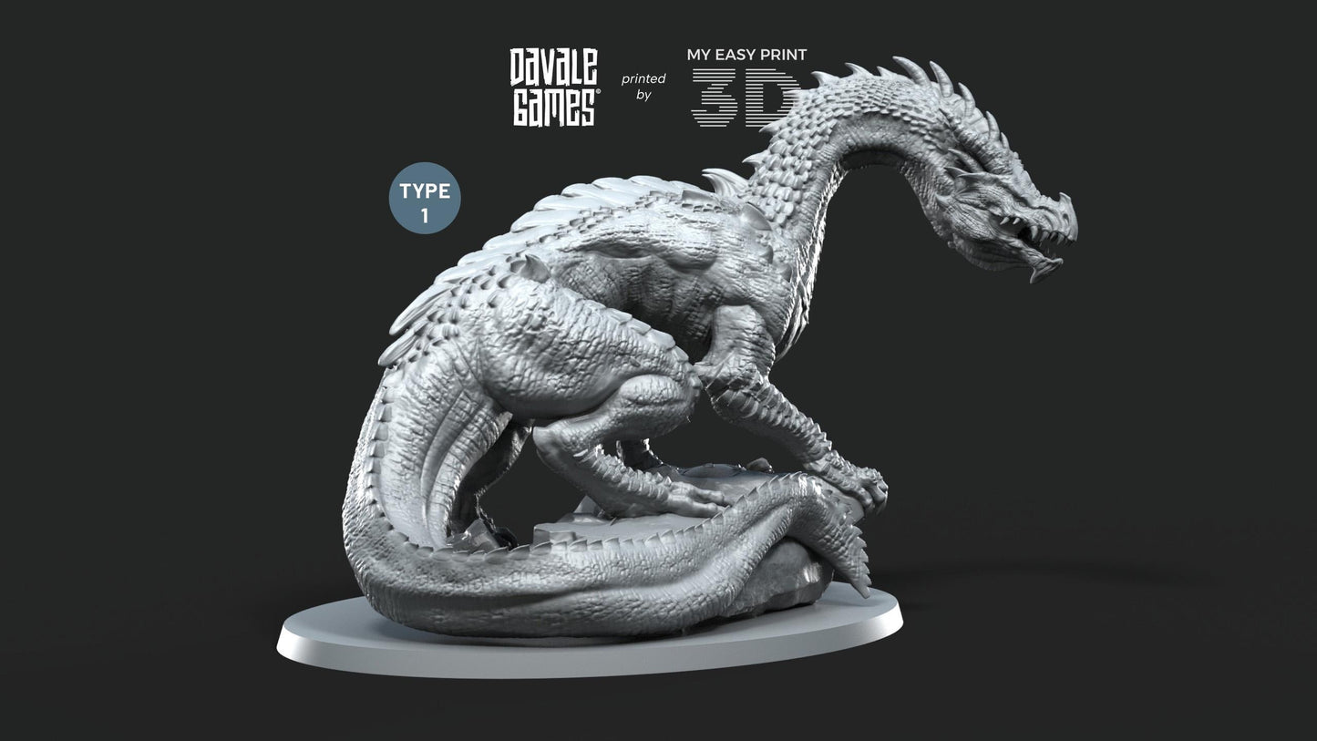Mountain Drake - Goblins of the cave - Davale Games - 3D Printed with high quality resin for LOTR/D&D games