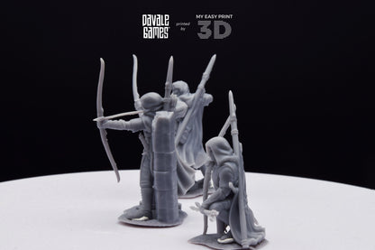 Grey Castle Rangers - Davale Games - 3D Printed with high quality resin for LOTR/D&D games