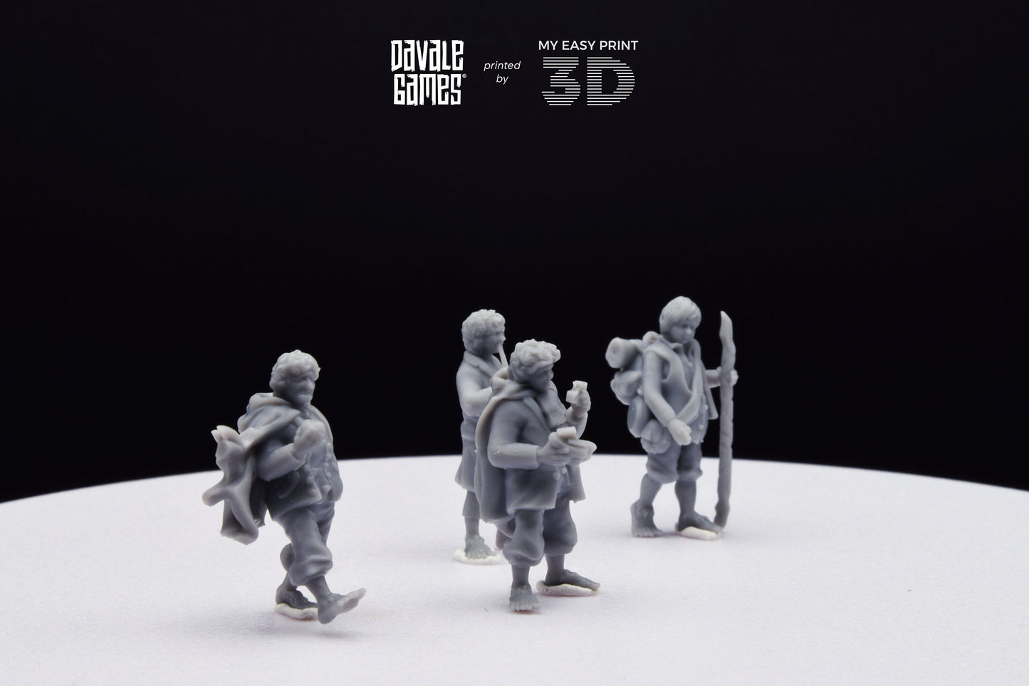 Halfmen Fellow - Davale Games - 3D Printed with high quality resin for LOTR/D&D games