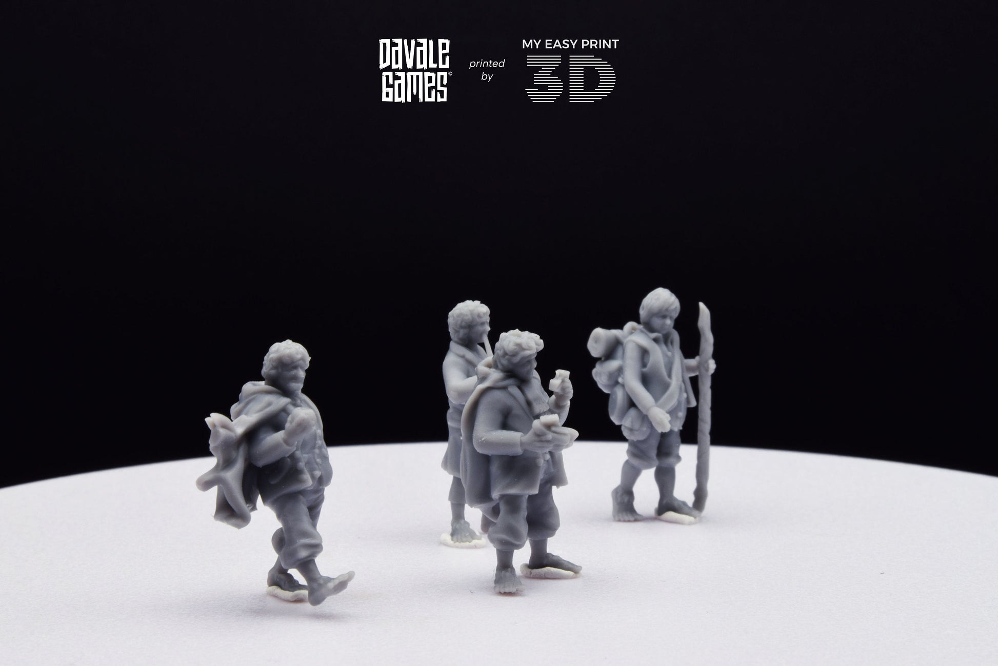 Halfmen Fellow - Davale Games - 3D Printed with high quality resin for LOTR/D&D games
