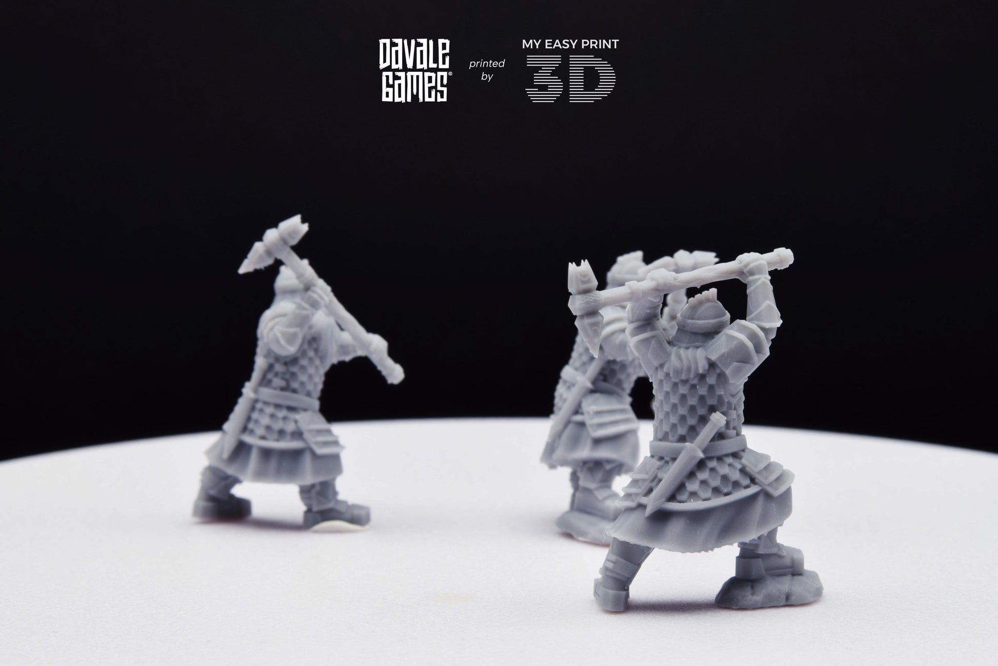 Silver Goat Dwarf with Hammer - Davale Games - 3D Printed with high quality resin for LOTR/D&D games