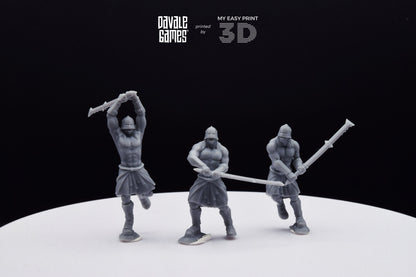 Blood-Handed Bersekers - Davale Games - 3D Printed with high quality resin for LOTR/D&D games