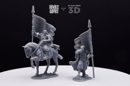 Captain of the Grey Castle 2 - Foot and Mounted - Davale Games - 3D Printed with high quality resin for LOTR/D&D games