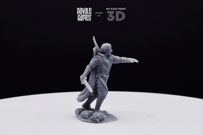 Madir, Captain of Rangers - Grey Castle - Davale Games - 3D Printed with high quality resin for LOTR/D&D games