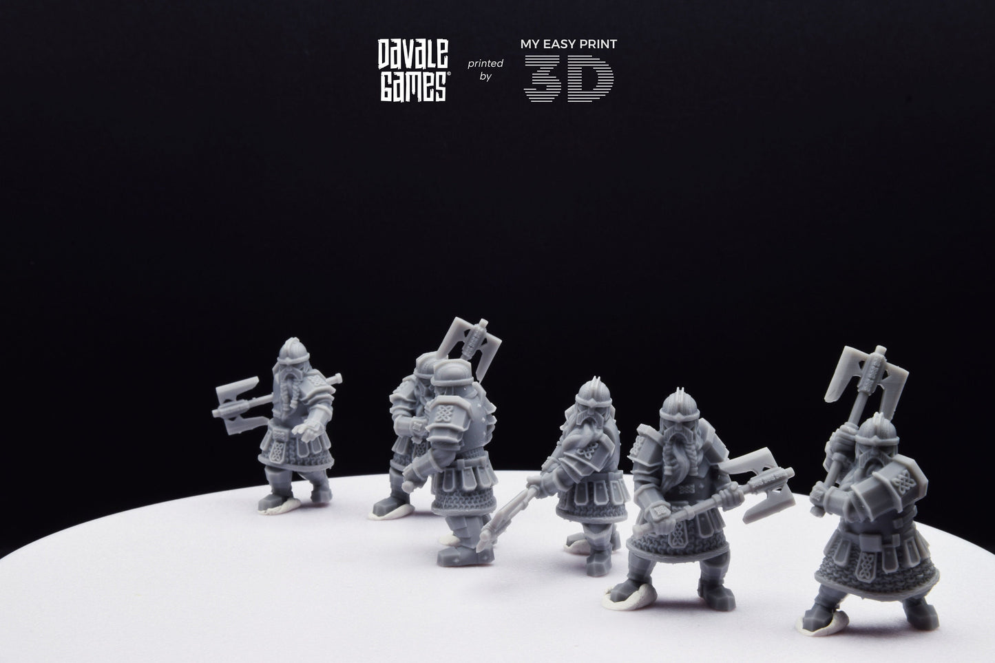 Kalak Guard Dwarf - Davale Games - 3D Printed with high quality resin for LOTR/D&D games