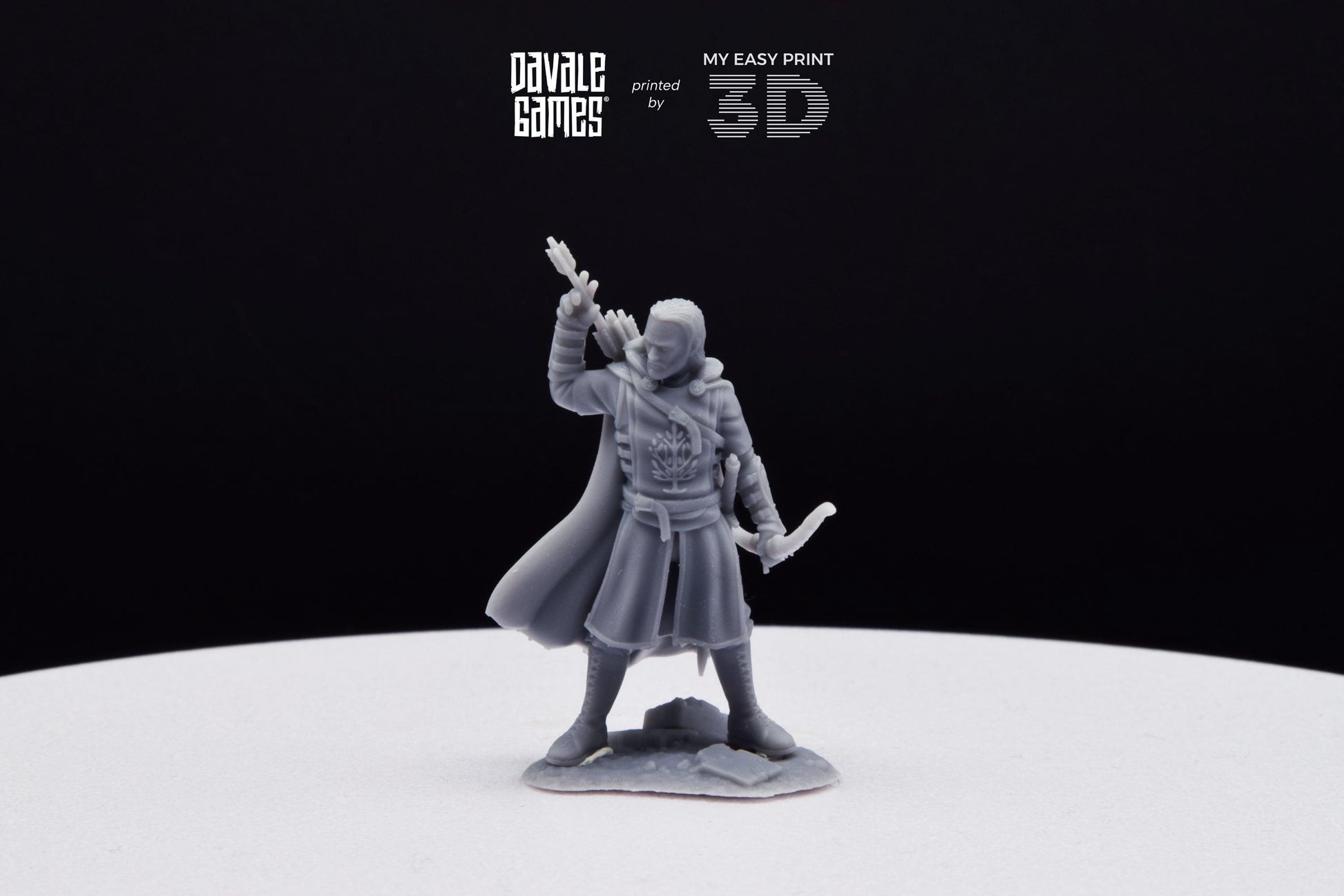 Damord, Captain of Rangers - Grey Castle - Davale Games - 3D Printed with high quality resin for LOTR/D&D games
