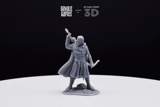 Damord, Captain of Rangers - Grey Castle - Davale Games - 3D Printed with high quality resin for LOTR/D&D games