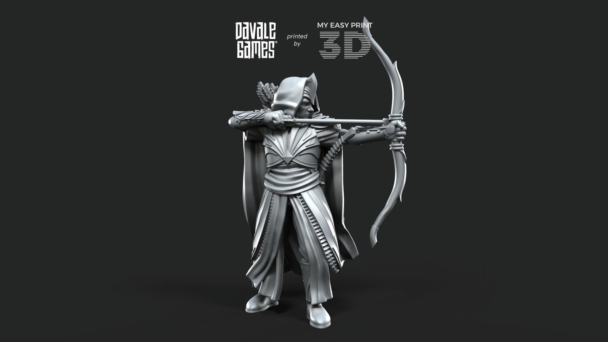 Galanthir Elves - Archers - Davale Games - 3D Printed with high quality resin for LOTR/D&D games