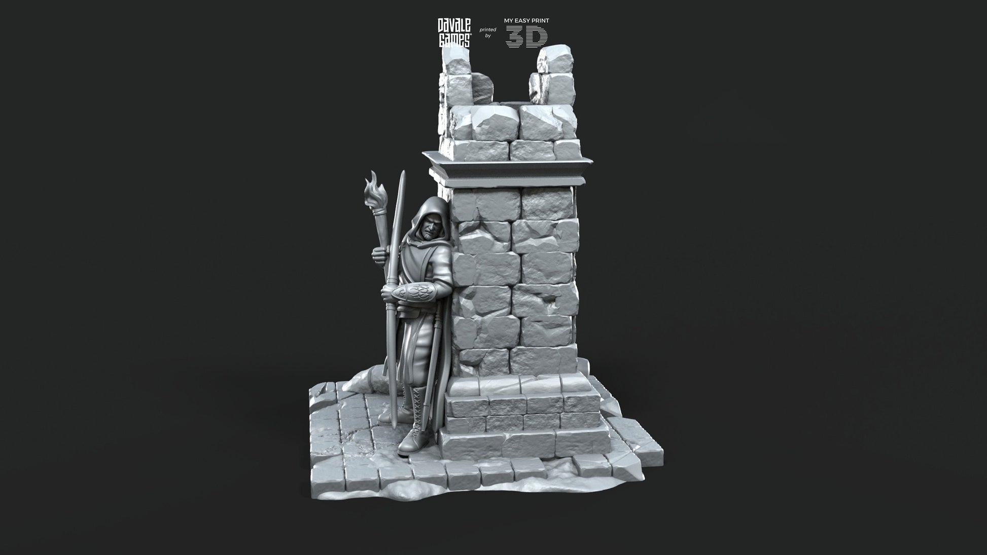 Scenery with Scenes of War - Davale Games - 3D Printed with high quality resin for LOTR/D&D games