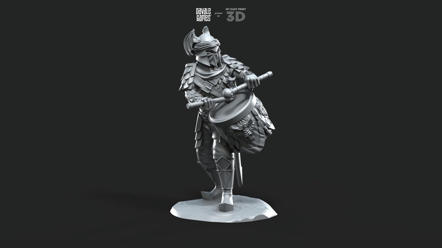 Dragon Army Drummer - Foot and Mounted - Davale Games - 3D Printed with high quality resin for LOTR/D&D games