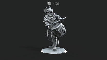 Dragon Army Drummer - Foot and Mounted - Davale Games - 3D Printed with high quality resin for LOTR/D&D games