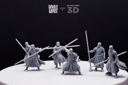 Armoured Wood Elf with Spear - Davale Games - 3D Printed with high quality resin for LOTR/D&D games