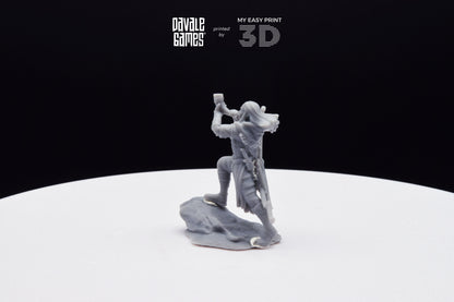 Wood Elf with Horn - Davale Games - 3D Printed with high quality resin for LOTR/D&D games