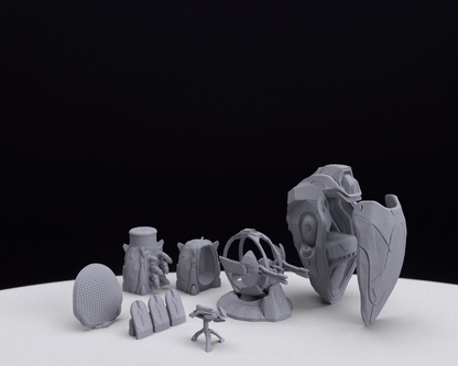 Halo Covenant Scatter Pack - Alien Scenery Terrain - TheSTLSmith - 3D Printed with High Quality Resin for Wargame/Skirmish/D&D