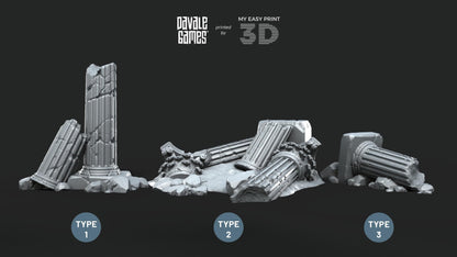 Variety of Greek Ruins - Scenery - Davale Games - Wargame / Mythological games - 3D Printed with high quality resin