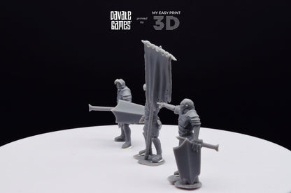 Blood-Handed Command Group - Davale Games - 3D Printed with high quality resin for LOTR/D&D games