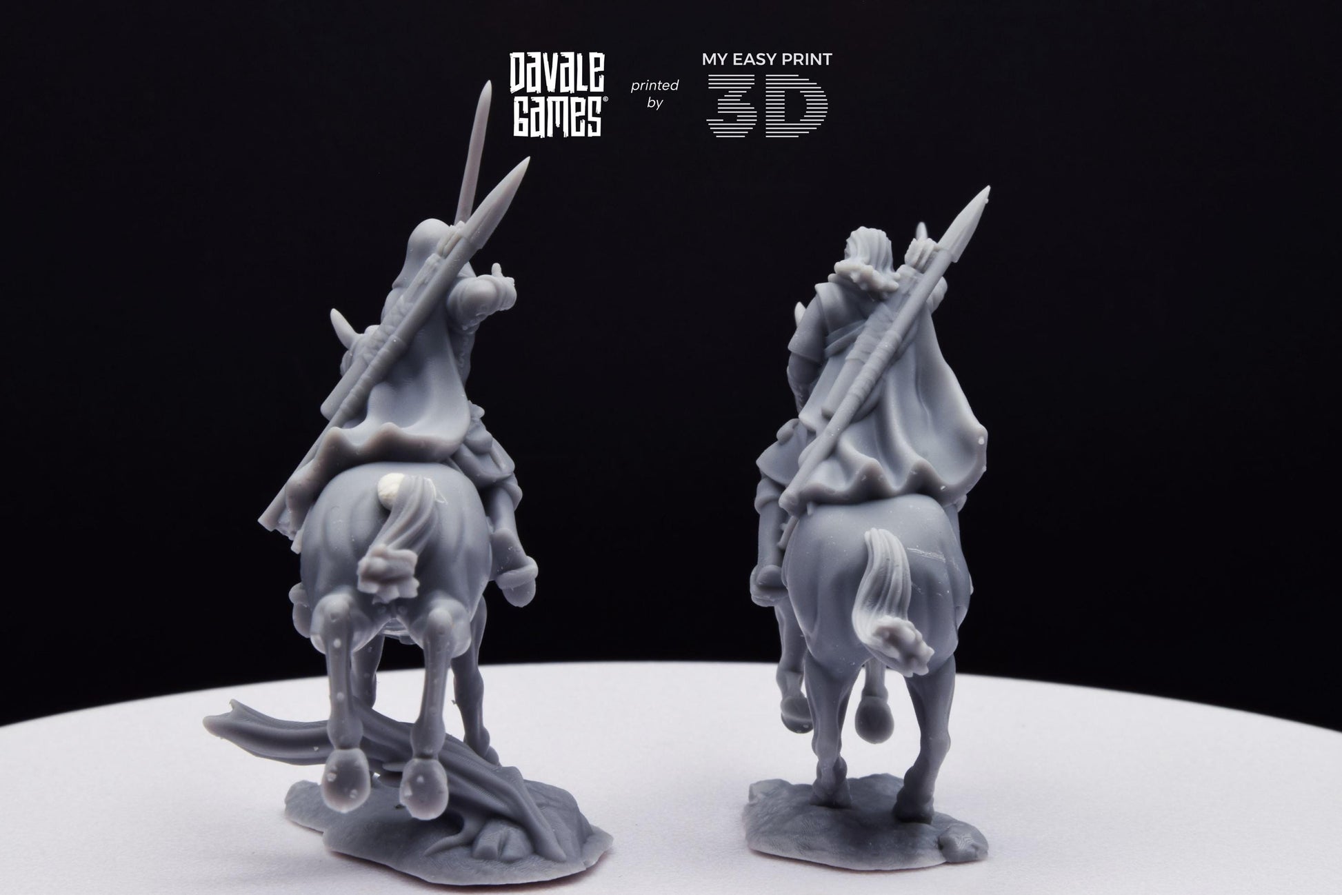 Human North Riders Mounted - Davale Games - 3D Printed with high quality resin for LOTR/D&D games