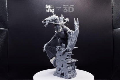 Wyvern with Dark Mage [Ver. 2] - Davale Games - 3D Printed with high quality resin for LOTR/D&D games