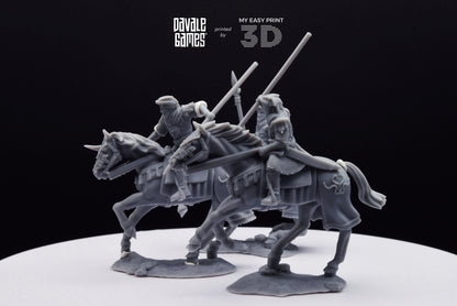 Snake Rider on Horse - Mounted - Davale Games - 3D Printed with high quality resin for LOTR/D&D games