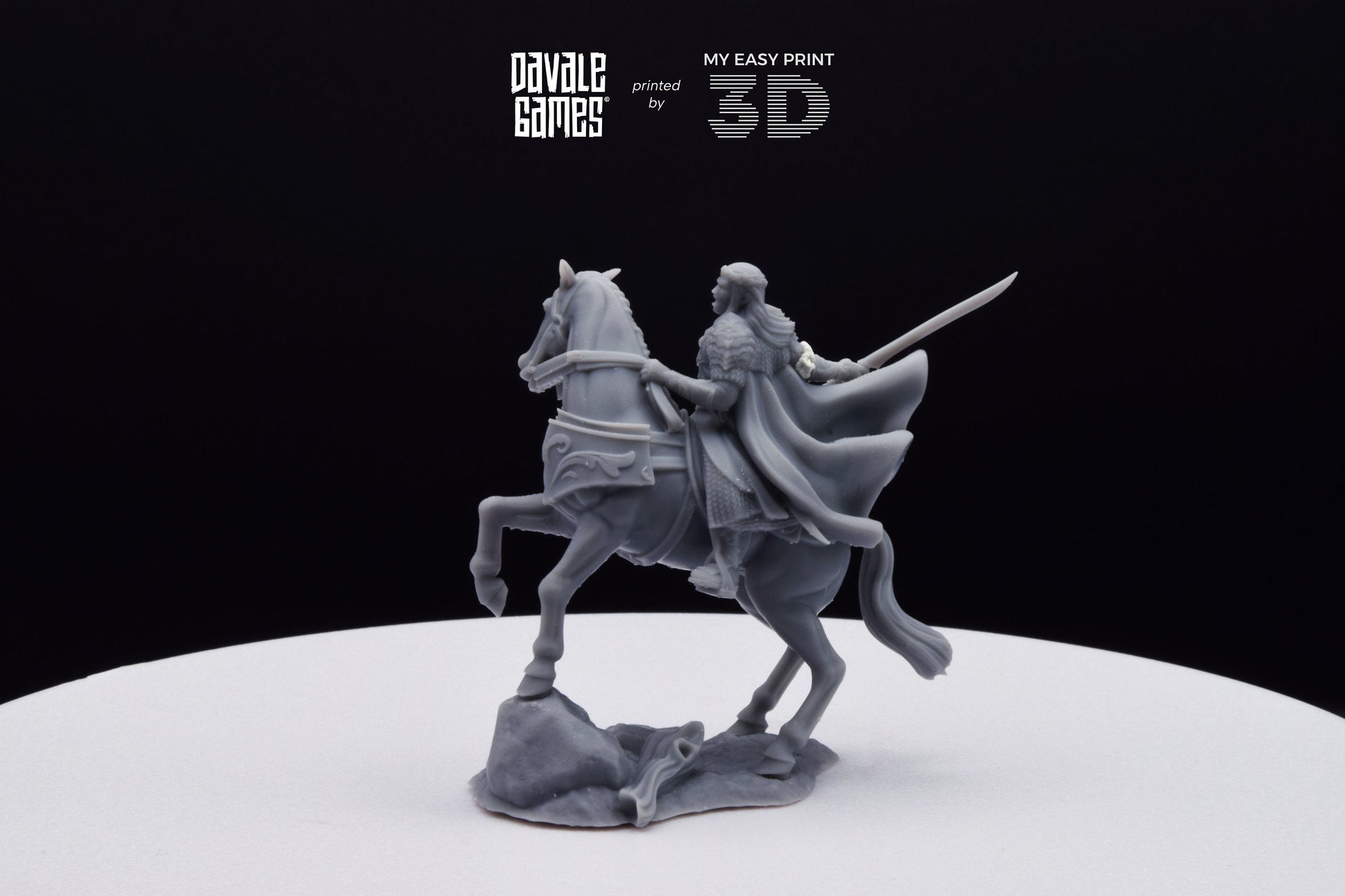 King of the Forest Elves on Horse - Davale Games - 3D Printed with high quality resin for LOTR/D&D games