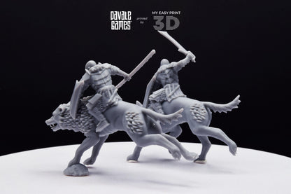 Rider Super Orc - Davale Games - 3D Printed with high quality resin for LOTR/D&D games