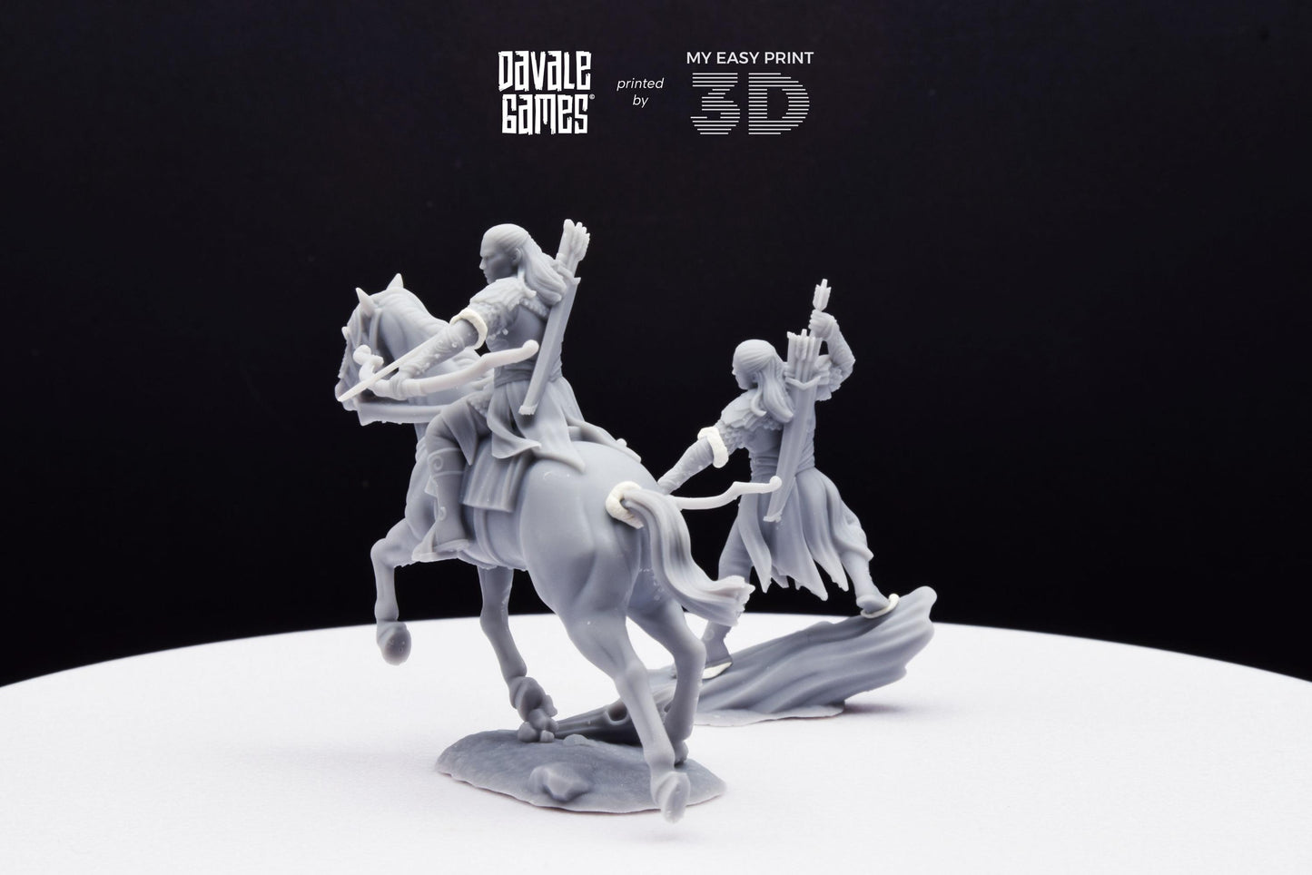 Leingel Forest Prince - Foot and Mounted - Davale Games - 3D Printed with high quality resin for LOTR/D&D games