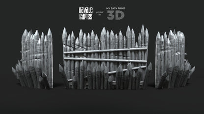 Assets of Wooden Fences - Scenery - Davale Games - Wargame / Mythological games - 3D Printed with high quality resin or PLA+