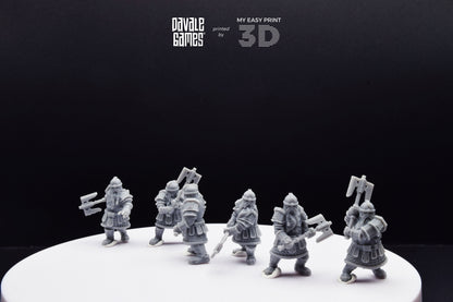 Kalak Guard Dwarf - Davale Games - 3D Printed with high quality resin for LOTR/D&D games
