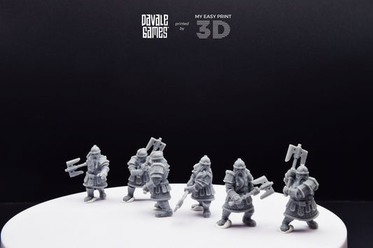 Kalak Guard Dwarf - Davale Games - 3D Printed with high quality resin for LOTR/D&D games