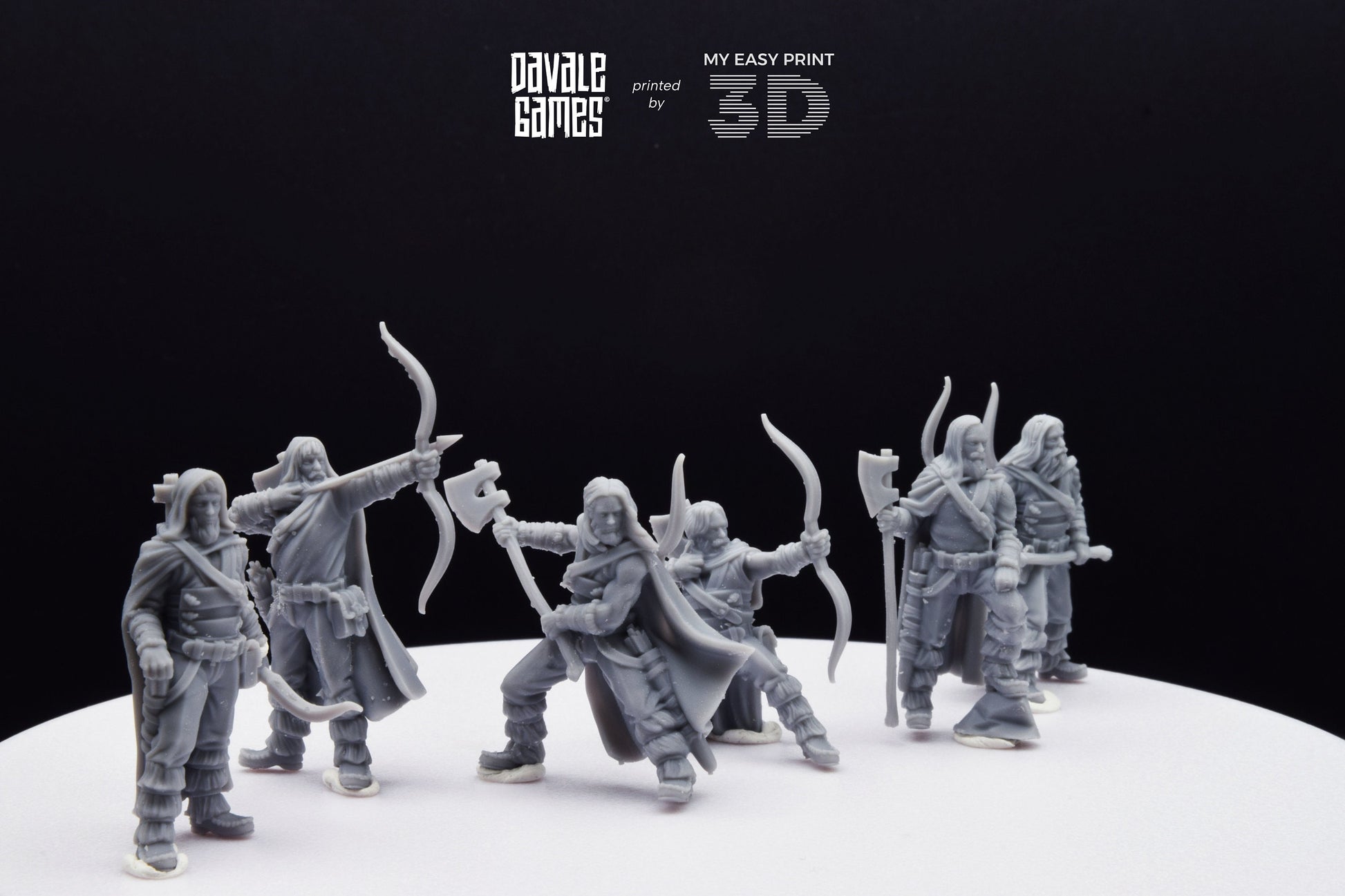 Bearmen on foot - Davale Games - 3D Printed with high quality resin for LOTR/D&D games