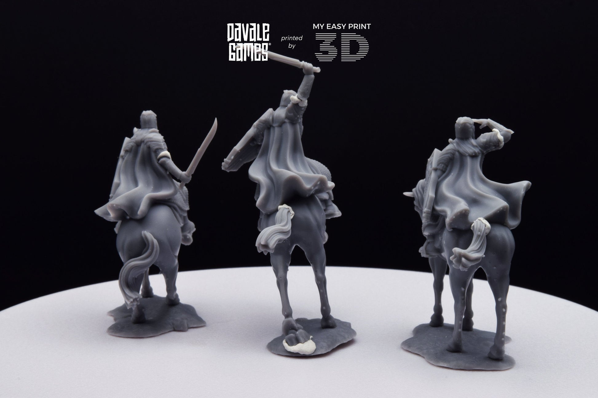 Armoured Wood Elf on Horse - Davale Games - 3D Printed with high quality resin for LOTR/D&D games