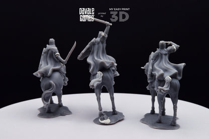Armoured Wood Elf on Horse - Davale Games - 3D Printed with high quality resin for LOTR/D&D games