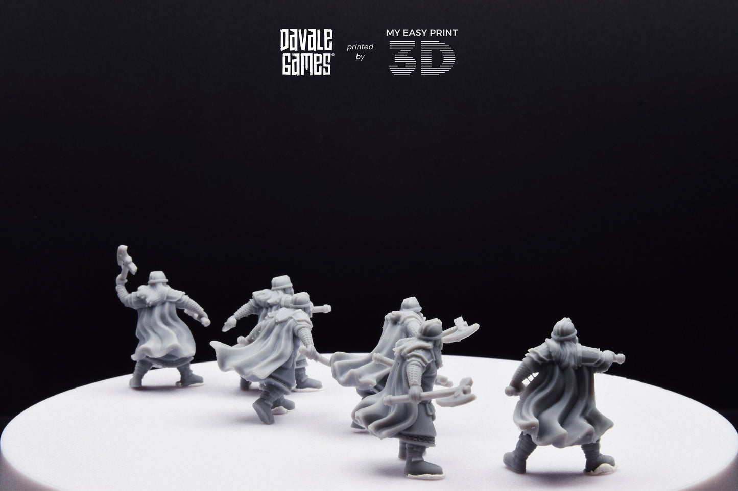 Metal Guard Dwarf - Davale Games - 3D Printed with high quality resin for LOTR/D&D games